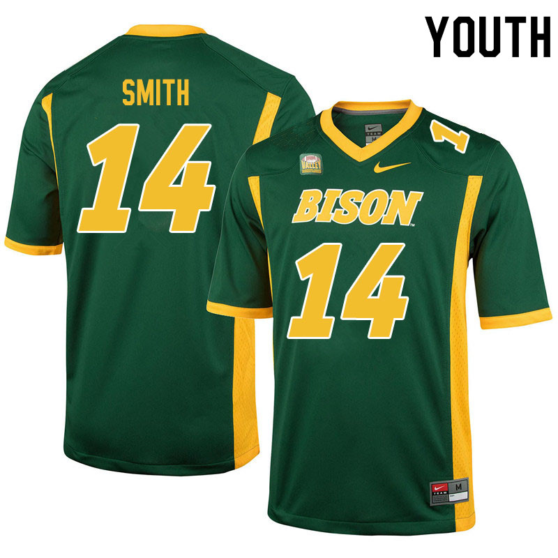Youth #14 Cam Smith North Dakota State Bison College Football Jerseys Sale-Green - Click Image to Close